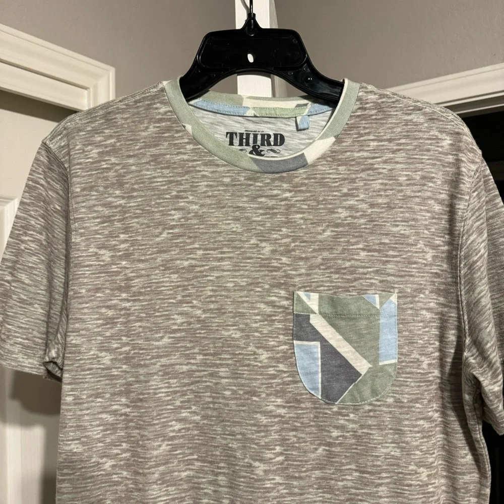 Third & Army Ringer Pocket Heather T-Shirt